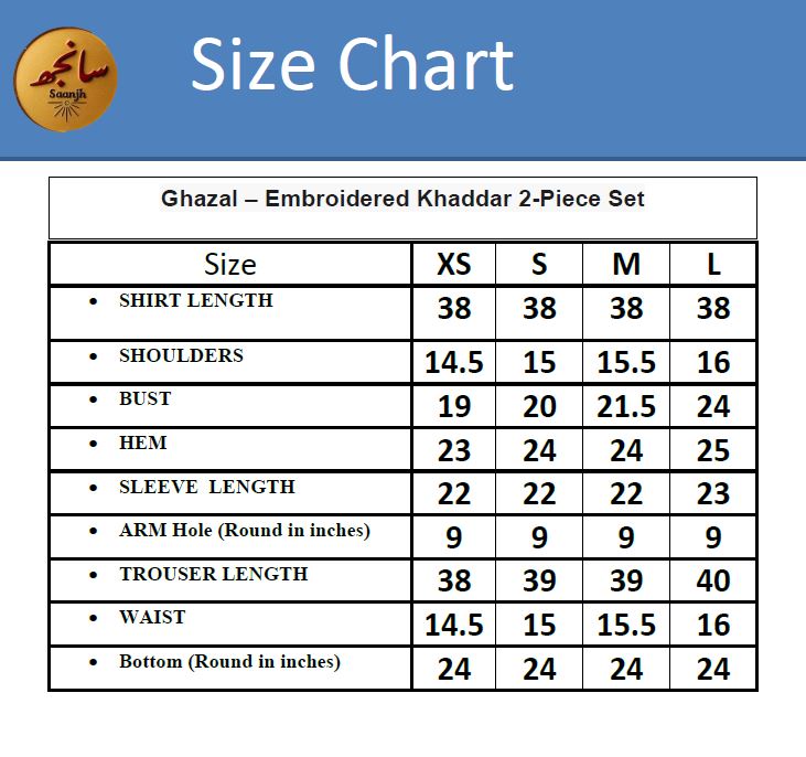 Ghazal – Embroidered Khaddar 2-Piece Set