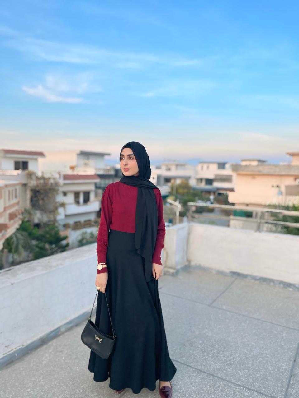 Black umbrella skirt