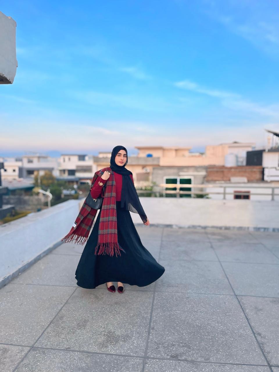 Black umbrella skirt