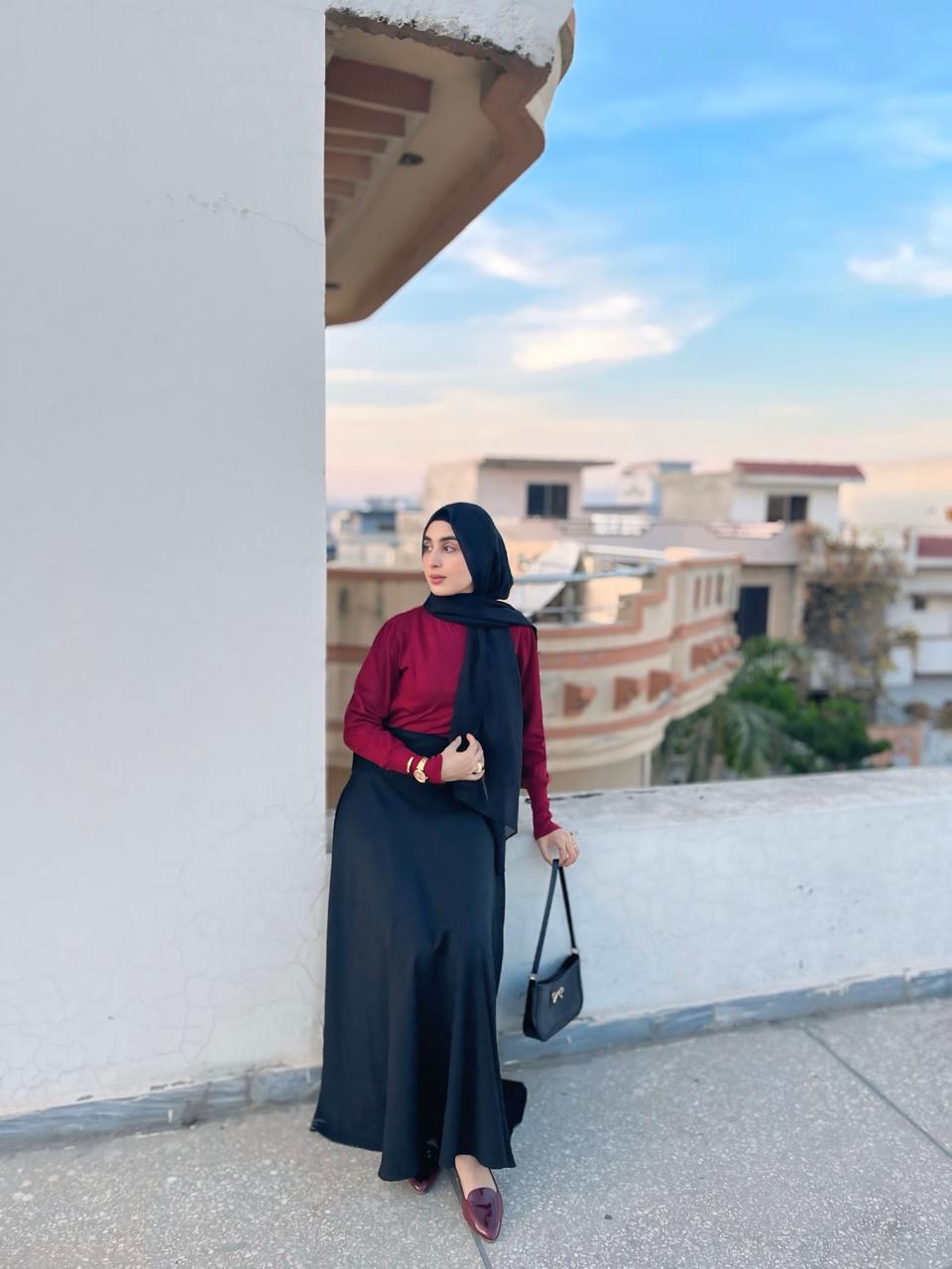 Black umbrella skirt