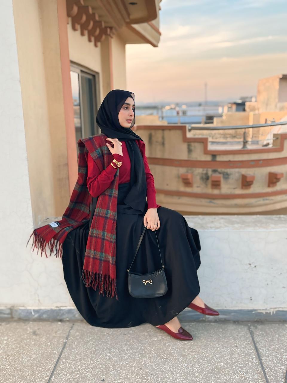 Black umbrella skirt