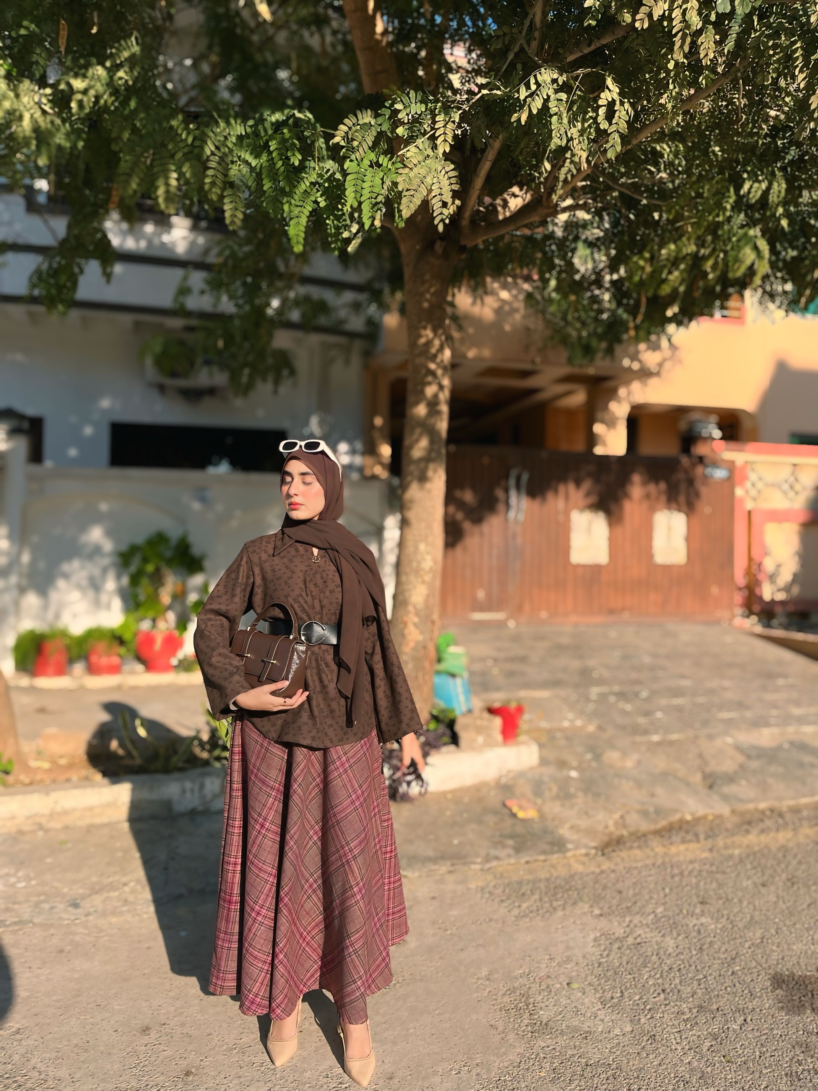 Crissline Check Skirt