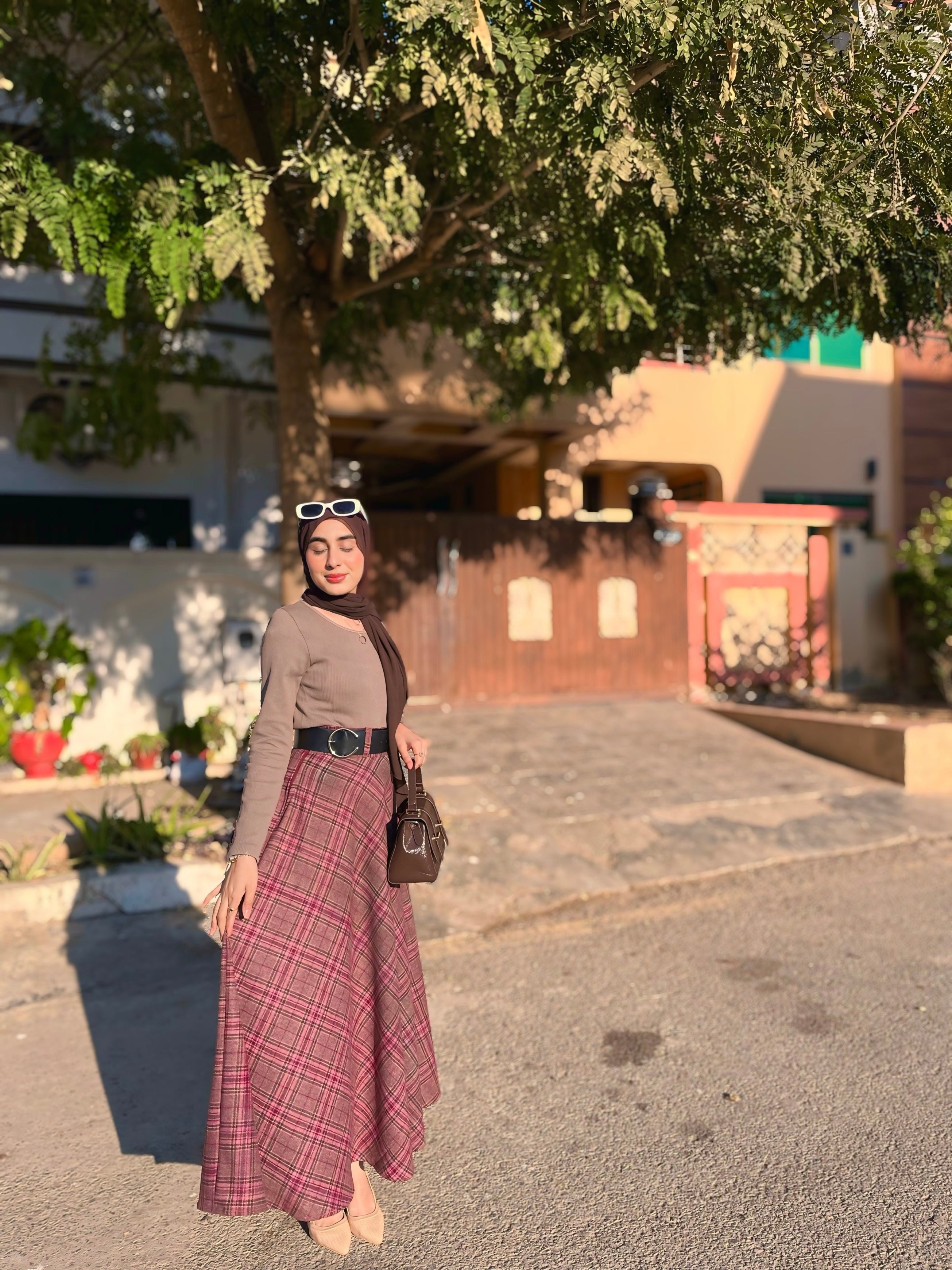 Crissline Check Skirt