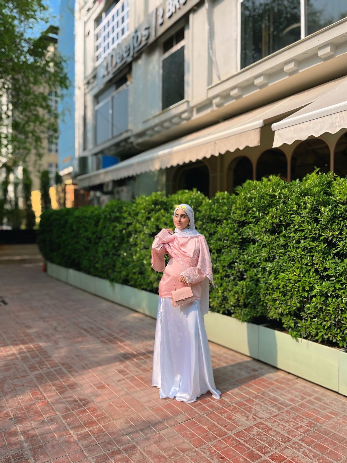 Rosé Drape Silk Top