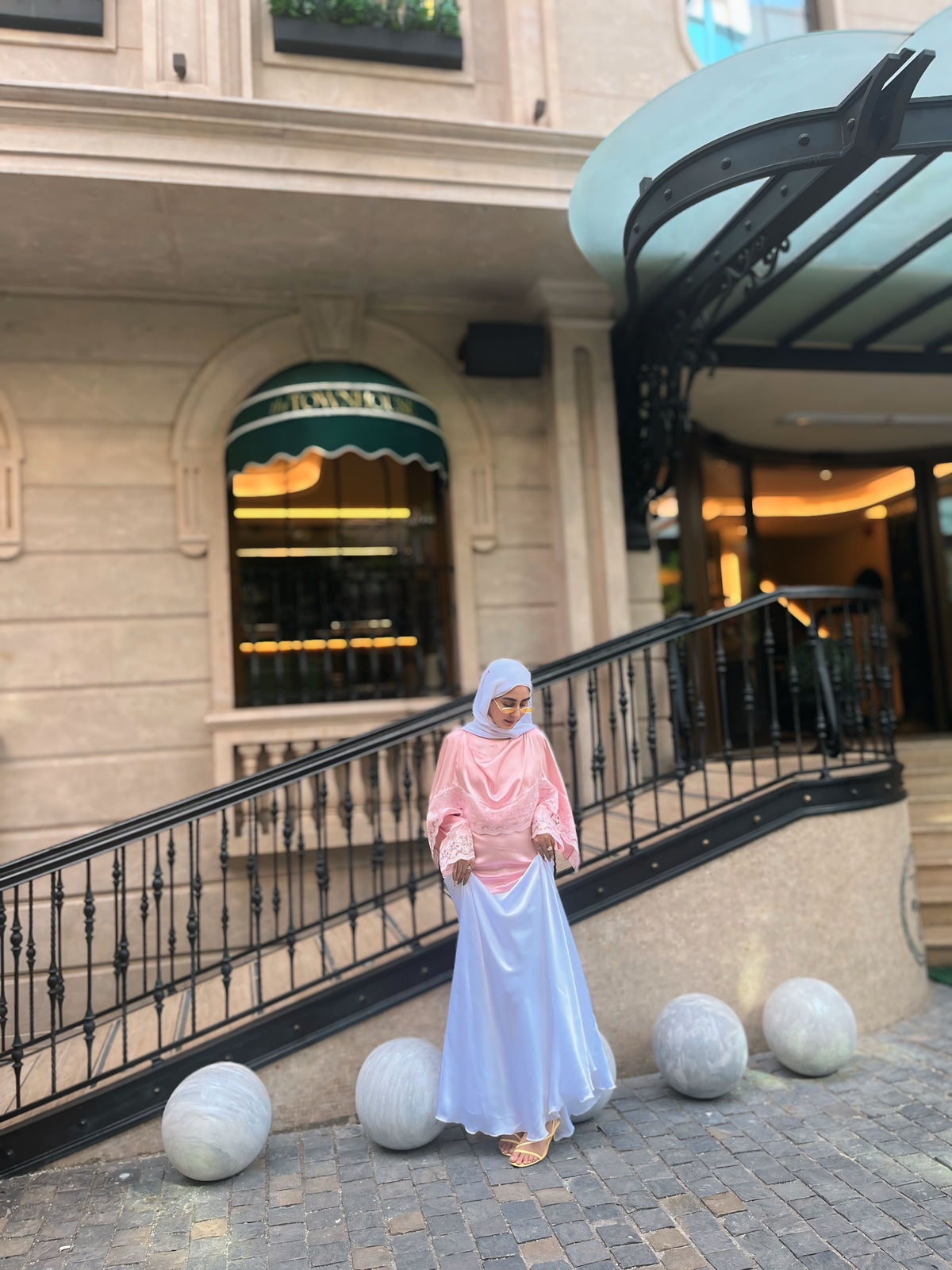 Rosé Drape Silk Top
