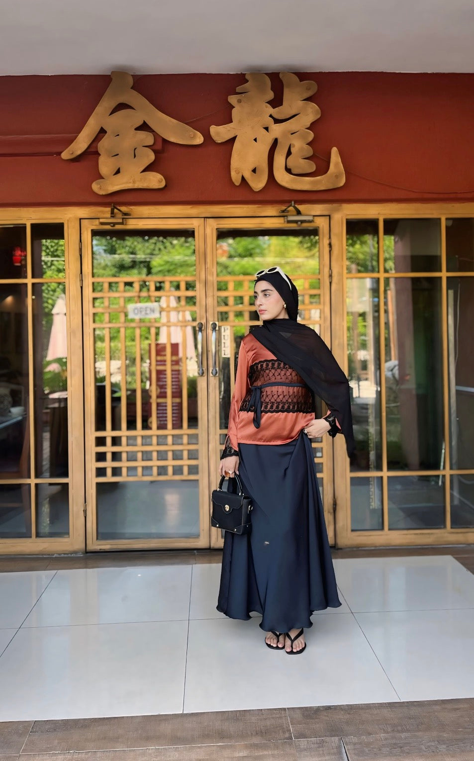 Burnt Rust Silk Top